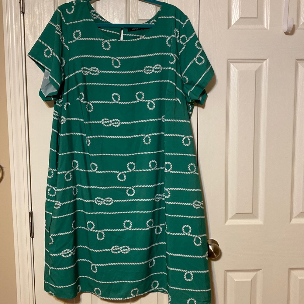Eshakti Cord-Print Crepe Shift Dress